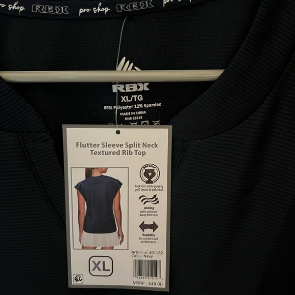 RBX Blue Ruffled Blouse - Picture 2 of 3